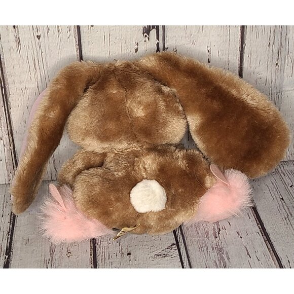 8" Vintage 1985 Applause Trudy Bunny Rabbit Plush Stuffed Animal Slippers Cute - Picture 2 of 3